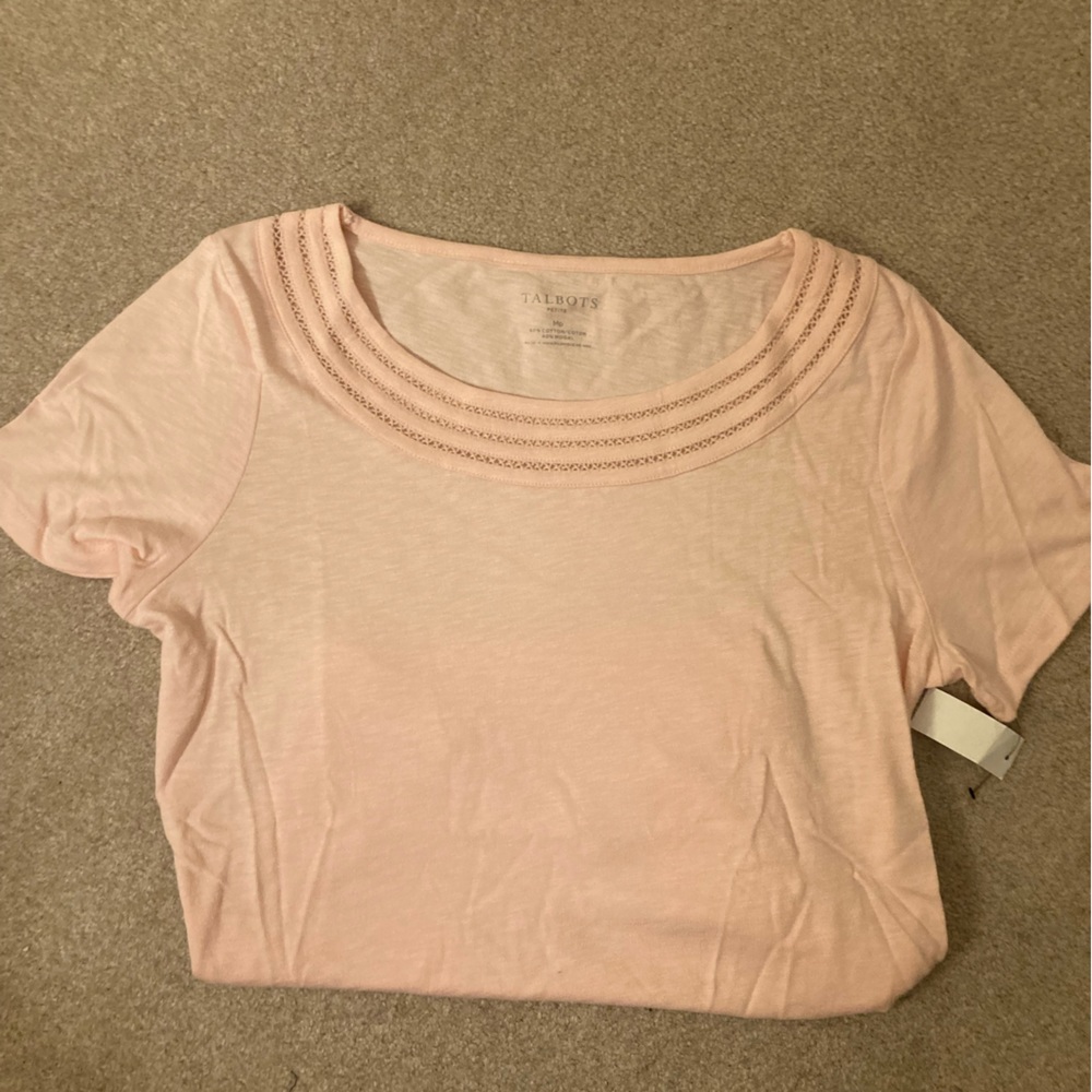 Talbots Petite medium pink top. New with tags.